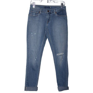 Women's Levi's Blue Denim Light Wash Ankle Jeans Cropped Jeans Size 27W x 32L